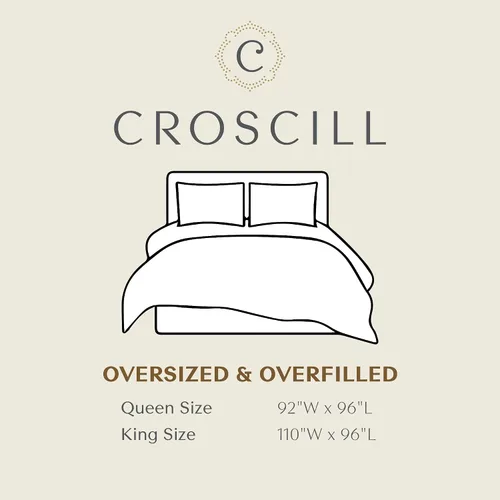 Vista 7 de CROSCILL Juego de edredón King, medallón floral jacquard de chenilla de lujo, edredón de sarga de microfibra para una cama tamaño King, edredón