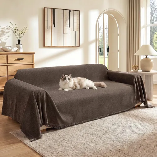 Vista 60 de MEETSKY Funda para Sofá Funda de Sofá Lavable Funda para Sofá de Dos Plazas Fundas Individuales de Chenilla para Sofá Sala de Estar Perros Protector