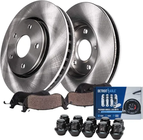 Vista 35 de Detroit Axle - 4 rotores de freno para Ford 1994-2004 Mustang, rotores de freno de disco delanteros y traseros 1995 1996 1997 1998 1999 2000 2001