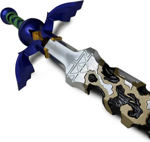 Vista 3 de ACBAGI The Kingdom Link Real Master Sword Metal Cosplay Espada Decayed Sword Full Size Arma Accesorios