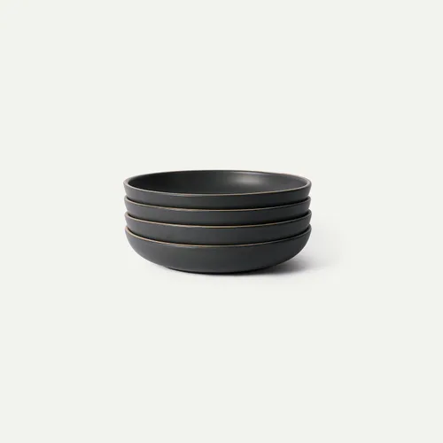 Vista 10 de MORA Juego de 4 platos medianos de cerámica para pasta/cuencos anchos de cerámica de 30 onzas, aptos para microondas, horno y lavavajillas, cosecha