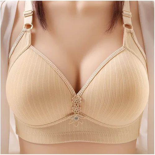 Vista 2 de One L Low Back Push Up Bra Raceback Bra Shape Ups Non Slip Pink Daisy 3 Strap Olive Bralette Tank White Bralet Majoret