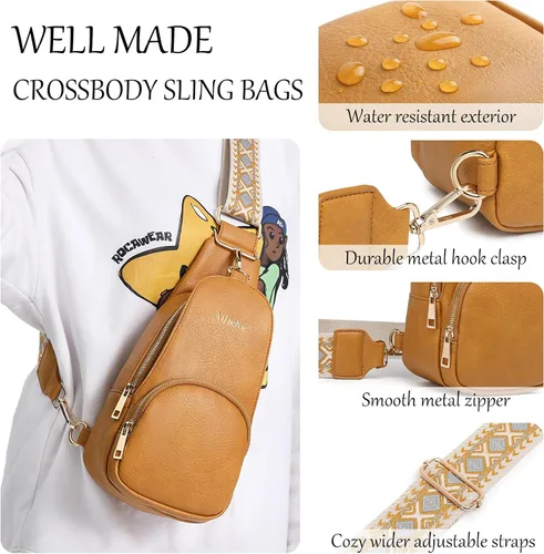 Vista 2 de Bolso bandolera para mujer, bolso cruzado para mujer, mochila de trabajo, bolso, riñonera de viaje, bolsa de pecho para mujer