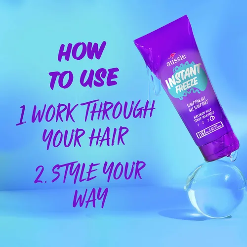 Vista 12 de Gel para el cabello de Aussie «Instant Freeze», con aceite de jojoba, algas marinas y aloe australiano, 7 onzas líquidas (paquete triple)