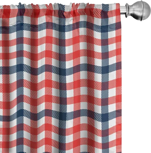 Vista 10 de Lunarable Cortinas para ventana para mascotas, divertidos personajes de gatos, estilo artístico, gatitos juguetones, animales peludos, decoración