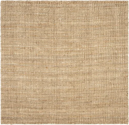Vista 3 de SAFAVIEH Alfombra cuadrada de 4 pies, colección de fibra natural, marrón natural, yute hecho a mano, estilo granja, pelo grueso texturizado grueso