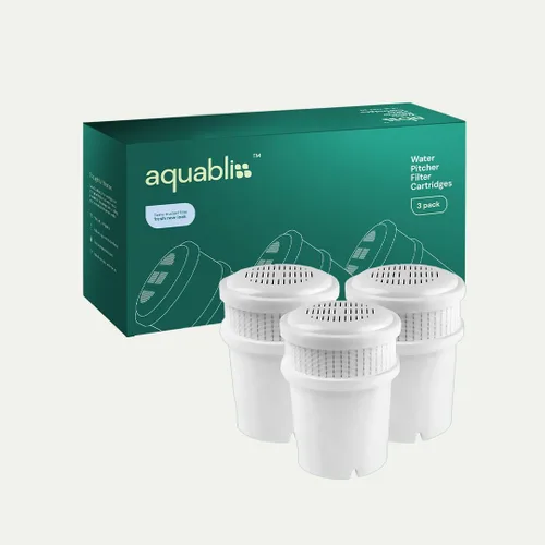Vista 2 de AquaBliss Cartuchos de filtro de agua de repuesto, XL 2 veces más duraderos, los filtros de agua purificadores ofrecen agua potable de sabor limpio