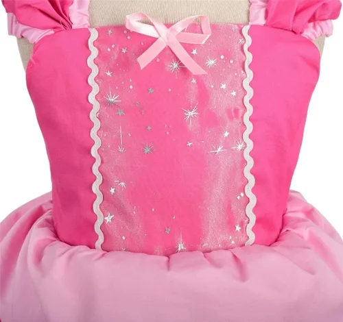 Vista 4 de Dressy Daisy Disfraz de princesa para bebés y niñas pequeñas, ropa de verano con accesorios, amarillo, rosa, morado