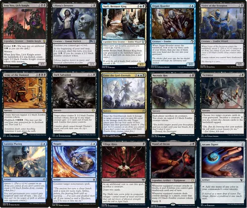 Vista 3 de Elite Zombie Commander Deck - El dios escarabajo - Dimir - Negro Azul - EDH - 100 cartas - Magic The Gathering Deck - Muy fuerte