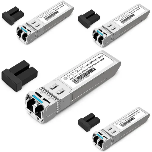 Vista 23 de 10GBASE-LR SFP+ Módulo Transceptor Óptico, 1310nm, 6.2 mi, DDM, Duplex LC SMF, 10 unidades, Gris, Sólido