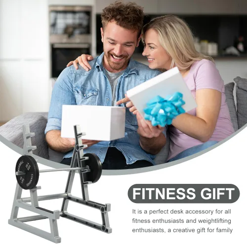 Vista 5 de Soporte para Barra de Halterofilia Porta Lápices, Soporte para Barra de Sentadillas Porta Lápices para Entusiastas del Fitness y Fans