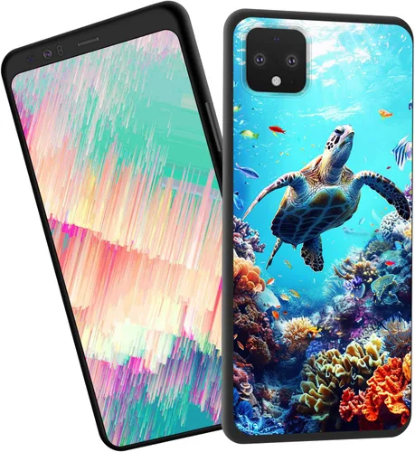 Vista 76 de for Google Pixel 4 XL Case,Slim Shockproof TPU Soft Rubber Silicone Cover Phone Case for Google Pixel 4 XL,Blue Skull Headphone