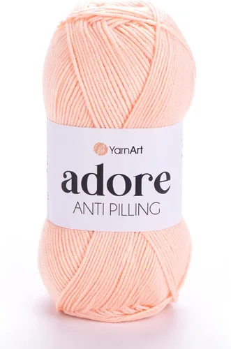 Vista 16 de 1 madeja YarnArt Adore, hilo antipilling, 100% acrílico antipilling, 100 g (3.5 oz), 280 m (306 yd), 3: Light-DK, Verde bebé - 358