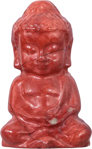 Vista 10 de Figura de cristal de Buda de cristal, 2 pulgadas, tallada a mano, piedra de bolsillo, decoración del hogar, ojo de tigre Ojo de tigre marrón