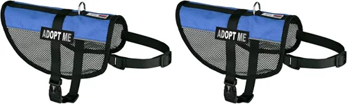 Vista 52 de Dogline MaxAire - Chaleco de malla para perros de 13 a 16 pulgadas y 2 parches extraíbles Adopt Me, talla S, color negro