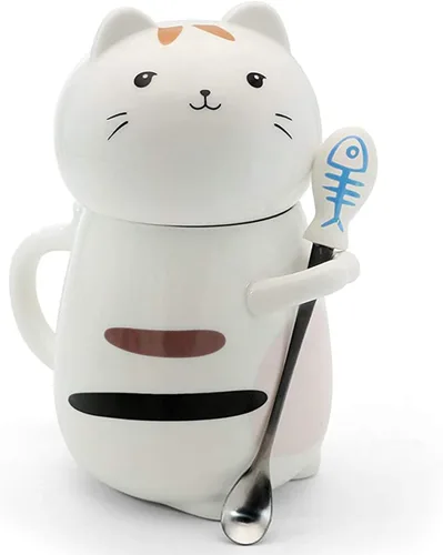Vista 11 de Taza de café de cerámica formada murciélago creativo, tazas de agua con diseños peculiares, tazas de té de moda (murciélago)