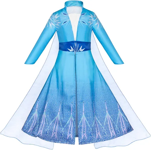 Vista 3 de Coznny - Princess Snow Queen Act 2 Disfraz de princesa con peluca corona varita y guantes