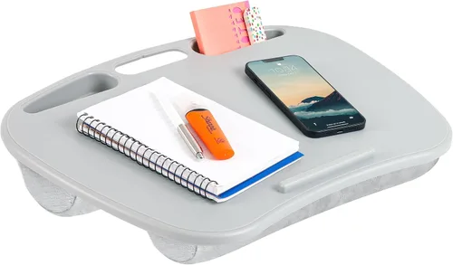 Vista 13 de LAPGEAR MyDesk Escritorio de Regazo con Repisa para Dispositivos y Soporte para Teléfono - Negro - Se Adapta a Portátiles de hasta 15.6 Pulgadas