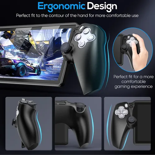 Vista 4 de FYOUNG Protective Case for Playstation Portal, Silicone Soft Grip Cover Case Protector with Full Protection and Non-Slip Thumb Grips Accessories Kit