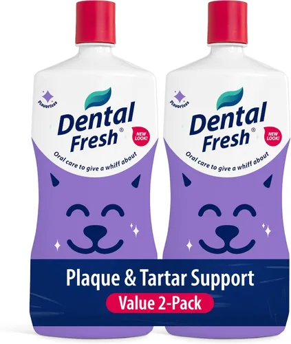 Vista 12 de Dental Fresh Aditivo de agua para perros y gatos, fórmula avanzada, 8 onzas líquidas, placa y sarro para cuidado bucal diario