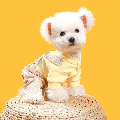 Vista 4 de Mono lindo para perro, overol elegante para mascotas, suave, transpirable, ropa para perros pequeños, hembra, niño, overol clásico de una pieza
