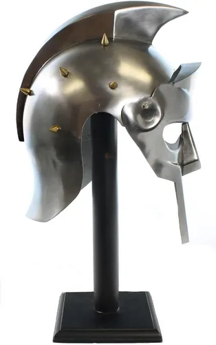 Vista 2 de RedSkyTrader - Casco de gladiador con picos para hombre, talla única, se adapta a la mayoría de plata y latón