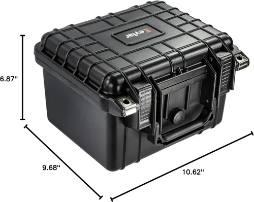 Vista 8 de Eylar Pequeño engranaje profundo de 10.62", equipo, estuche rígido para cámara impermeable con espuma (negro) estándares TSA