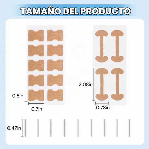 Vista 6 de Kit de eliminación de uñas encarnadas con tiras de uñas encarnadas, parche corrector de uñas curvas, lima de uñas y herramientas de pedicura