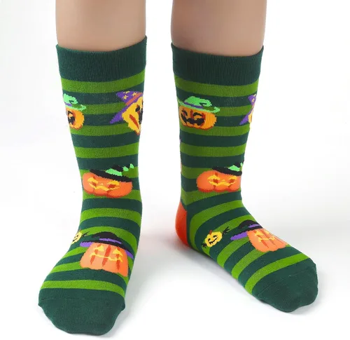Vista 4 de Dsia Zamur Calcetines para niños y niñas, paquete de 4 a 6 unidades + caja de regalo, novedosos calcetines de pantorrilla coloridos para niños de 2