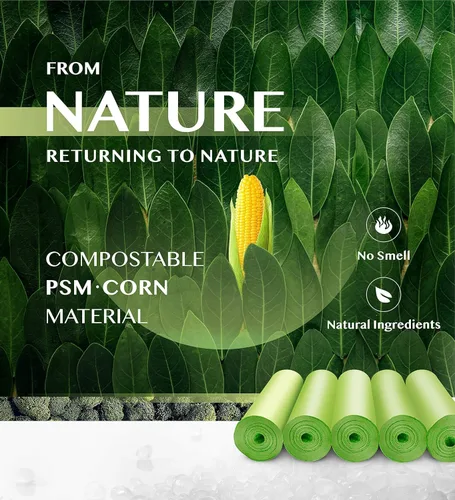 Vista 4 de FORID - Bolsas de basura compostables para cocina, de 13 galones de alto, 80 bolsas de basura sin perfume de 55 litros, medianas para baño, hogar