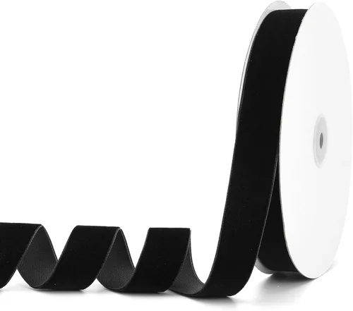 Vista 91 de Cinta de terciopelo negro de 1-1/2 pulgadas x 20 yardas, ideal para envolver regalos, hacer lazos para el pelo, coronas, decoración de boda y fiesta