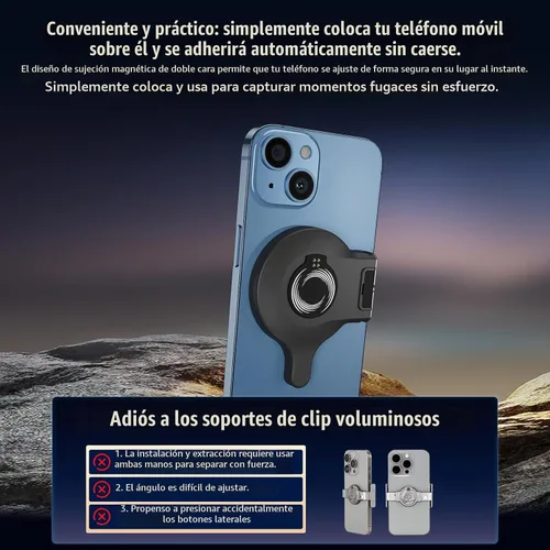 Vista 4 de Adaptador magnético de liberación rápida para DJI Osmo Mobile 8P/8/7P/7