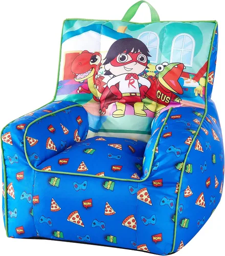 Vista 25 de Idea Nuova Nickelodeon Blue's Clues - Puf de nailon para niños pequeños con ribetes y asa de transporte superior, grande