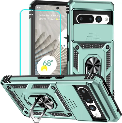 Vista 36 de HNHYGETE Funda para Pixel 6a con protector de pantalla HD, soporte giratorio de grado militar de 360° (resistente) a prueba de golpes para Google