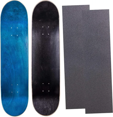 Vista 12 de Cal 7 Tablas de patineta en blanco con agarre, juego de 2 Natural