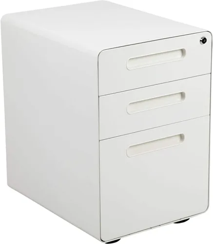 Vista 13 de Flash Furniture Archivador móvil con 3 cajones, color negro