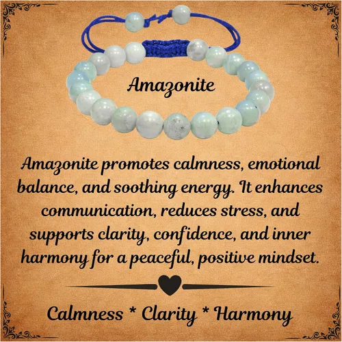 Vista 14 de ANAYA AGATE Bracelet – Healing Crystal Bracelet for Women, Men – Chic Gemstone Bracelet for Men and Women – 8mm Round Bead Bracelets for Spiritual