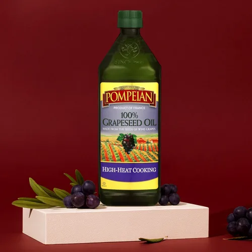 Vista 7 de Pompeian - Aceite de semilla de uva 100%, sabor ligero y sutil, 68 onzas líquidas