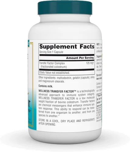 Vista 2 de Source Naturals Factor de transferencia de bienestar, apoya la respuesta del sistema inmunológico* 125 mg - 30 cápsulas