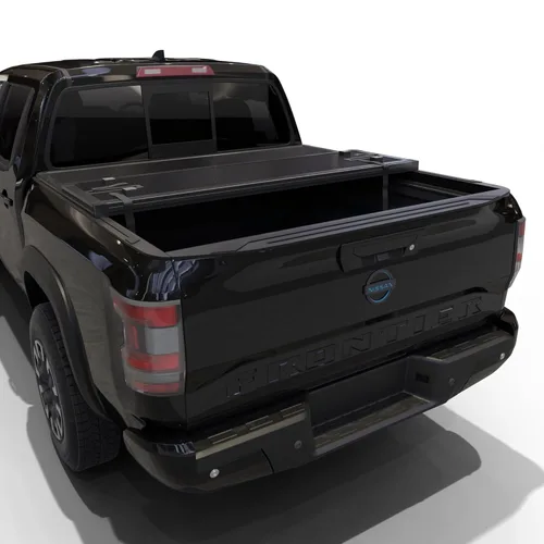 Vista 7 de Cubrecapotas rígida plegable para caja de camioneta compatible con Nissan Frontier 2005-2026, cama de 5 pies (60")