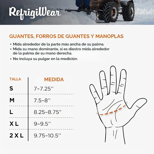 Vista 5 de RefrigiWear Guante de trabajo de cuero de vaca con doble aislamiento, clasificación de comodidad de -30 °F