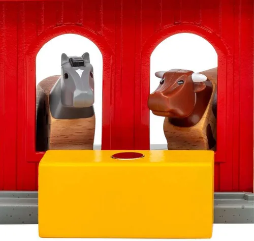 Vista 2 de BRIO 36012 Animal Barn with Heno Wagon Accesorios para Niños a partir de 3 Años