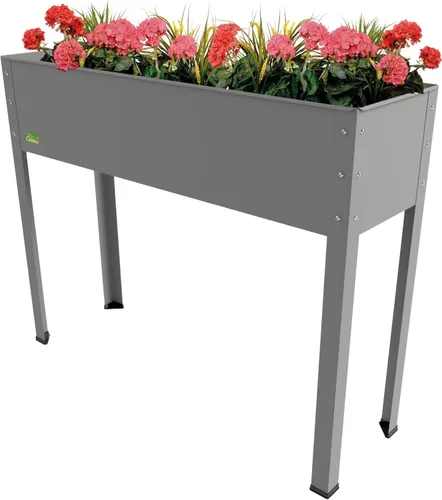Vista 8 de Bio Green Freising-L - Cama de jardín elevada de metal con drenaje Pequeña maceta galvanizada y con recubrimiento de polvo para exteriores