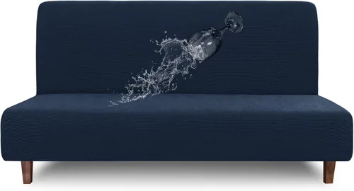 Vista 9 de Easy-Going Funda 100% Impermeable para Futón, Funda de Sofá Impermeable Doble para Futón, Funda de Sofá Jacquard Elástica, Protector de Muebles a