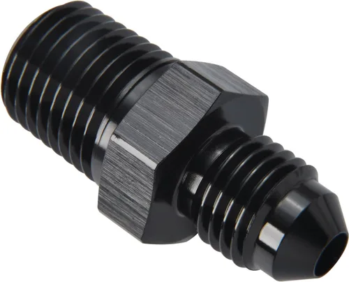 Vista 30 de 3AN macho Flare a 1/4 NPT tubo macho 90 grados codo adaptador unión aluminio negro
