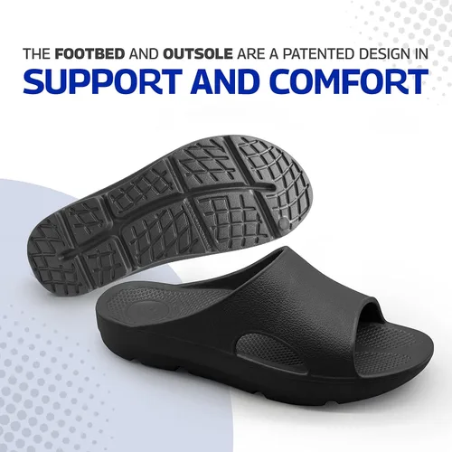 Vista 6 de Pure Stride Sandalias terapéuticas, sandalias ortopédicas para fascitis plantar, metatarsiano y espolones de talón, para aliviar el dolor y soporte