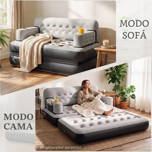 Vista 9 de YITAHOME Queen - Colchón vertical acanalado para sofá cama, gris