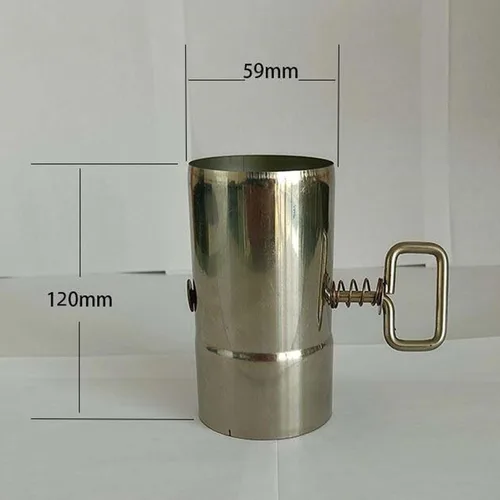 Vista 2 de Almencla Tubo de estufa portátil con amortiguador, tubo de chimenea, carpas calientes, estufa, tubo de extensión de combustión de acero inoxidable