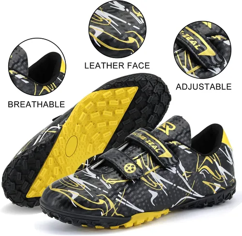 Vista 4 de Rhyme-Zeal KidsTurf - Zapatos de fútbol Coomfortable para niños y niñas