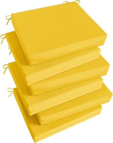 Vista 55 de Basic Beyond Juego de 4 cojines para sillas de exterior, cojines de exterior para muebles de patio, cojines resistentes al agua para sillas de patio